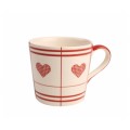 Colonial Home Red Heart Mug